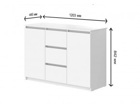 Комод с 3-мя ящиками и дверками СГ Модерн в Магнитогорске - magnitogorsk.magazin-mebel74.ru | фото