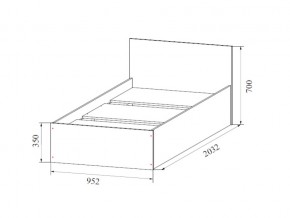 Кровать одинарная (Без матраца 0,9*2,0) в Магнитогорске - magnitogorsk.magazin-mebel74.ru | фото