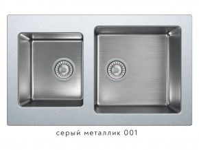 Мойка комбинированная Tolero twist TTS-840 Серый металлик 001 в Магнитогорске - magnitogorsk.magazin-mebel74.ru | фото