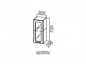 Ш300с/720 Шкаф навесной 300/720 (со стеклом) в Магнитогорске - magnitogorsk.magazin-mebel74.ru | фото